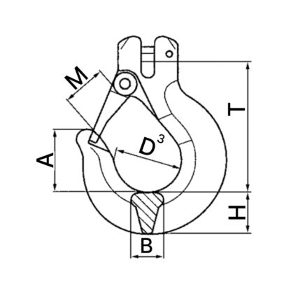Gancho clevis com trava grau 10 - Image 2