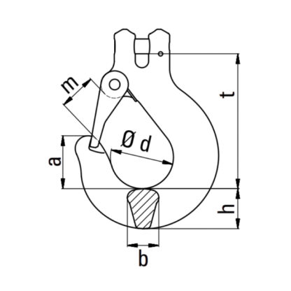 Gancho clevis com trava grau 12 - Image 2