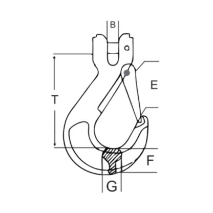 Gancho clevis com trava grau 8 - Image 2