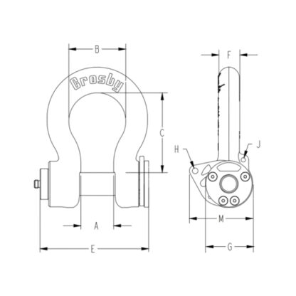 Manilha ROV bolt-type anchor shackles - U.S G2100 Crosby - Image 2