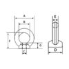 Olhal de suspensão inox - tipo porca - Image 2