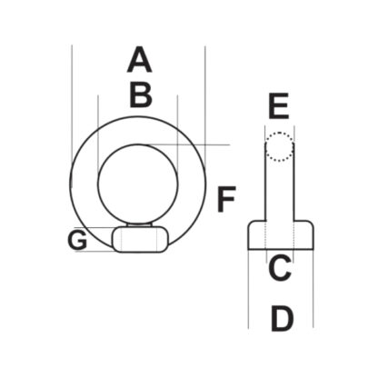 Olhal de suspensão tipo porca - Image 2